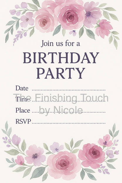 all other birthday invites