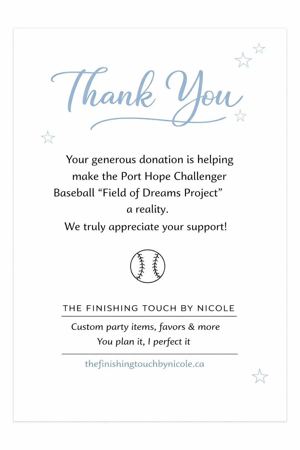 baseball fundraiser