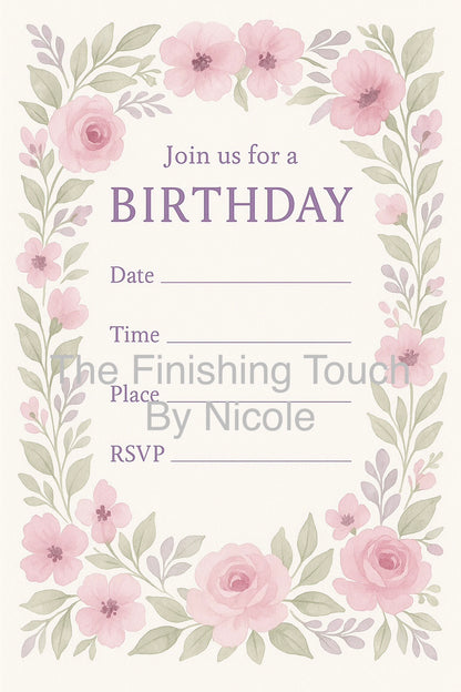 all other birthday invites