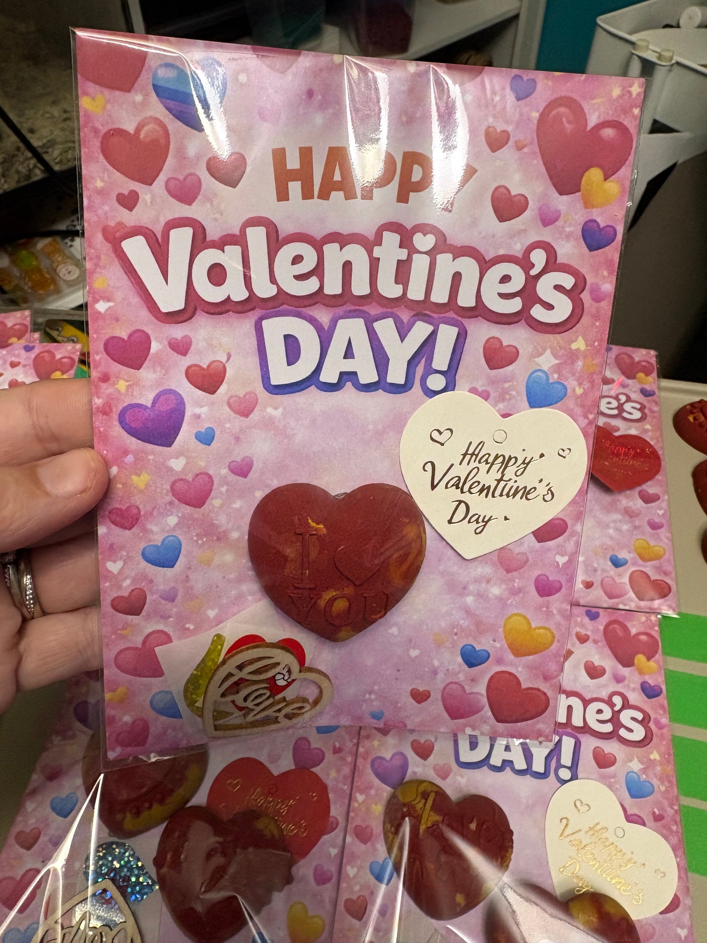 valentines card and crayon